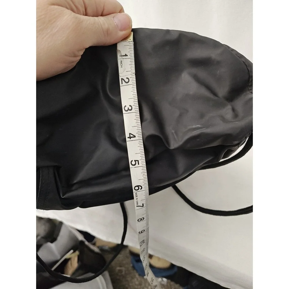 Nike Center Swoosh Black Shoestring Backpack Lightweight Travel Bag S1‎ JPM Y2k